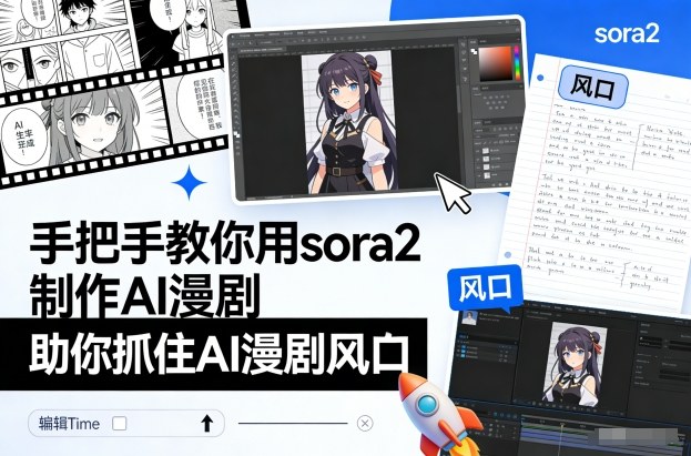 手把手教你用sora2制作AI漫剧,助你抓住AI漫剧风口-优优云网创